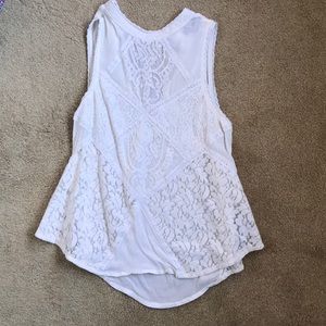 White lace tank top